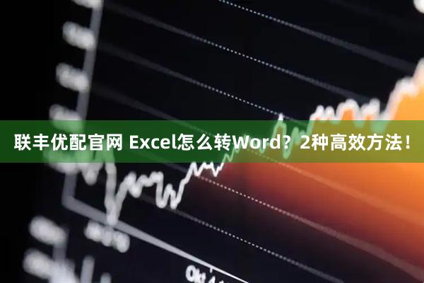联丰优配官网 Excel怎么转Word？2种高效方法！